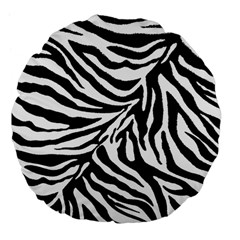 Zebra 1 Large 18  Premium Flano Round Cushions by dressshop