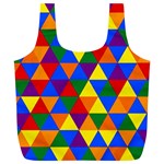 Gay Pride Alternating Rainbow Triangle Pattern Full Print Recycle Bag (XL) Front