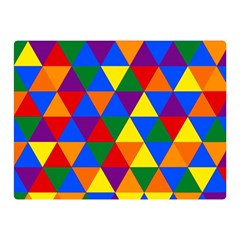 Gay Pride Alternating Rainbow Triangle Pattern Double Sided Flano Blanket (mini)  by VernenInk