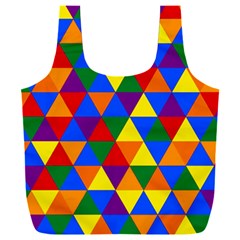 Gay Pride Alternating Rainbow Triangle Pattern Full Print Recycle Bag (xxxl) by VernenInk