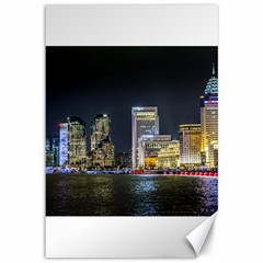 Pudong District Night Scene Shanghai   China Canvas 12  X 18  by dflcprintsclothing