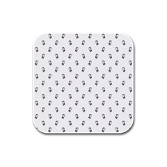 Children With Backpack Cartoon Drawing Print Pattern Rubber Square Coaster (4 Pack)  by dflcprintsclothing