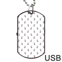 Children With Backpack Cartoon Drawing Print Pattern Dog Tag Usb Flash (two Sides) by dflcprintsclothing