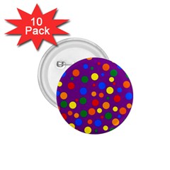 Gay Pride Rainbow Multicolor Dots 1 75  Buttons (10 Pack)