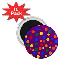 Gay Pride Rainbow Multicolor Dots 1 75  Magnets (10 Pack)  by VernenInk