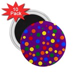 Gay Pride Rainbow Multicolor Dots 2.25  Magnets (10 pack)  Front