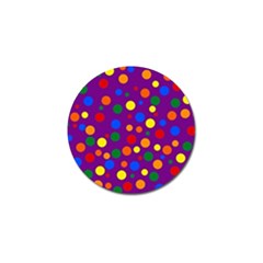 Gay Pride Rainbow Multicolor Dots Golf Ball Marker by VernenInk