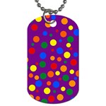 Gay Pride Rainbow Multicolor Dots Dog Tag (Two Sides) Front