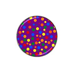 Gay Pride Rainbow Multicolor Dots Hat Clip Ball Marker by VernenInk