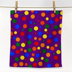 Gay Pride Rainbow Multicolor Dots Face Towel by VernenInk