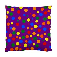 Gay Pride Rainbow Multicolor Dots Standard Cushion Case (one Side) by VernenInk