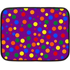 Gay Pride Rainbow Multicolor Dots Double Sided Fleece Blanket (mini)  by VernenInk