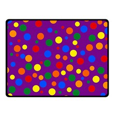 Gay Pride Rainbow Multicolor Dots Fleece Blanket (small) by VernenInk