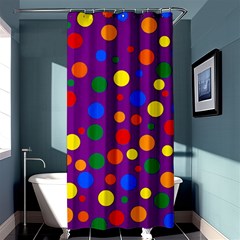 Gay Pride Rainbow Multicolor Dots Shower Curtain 36  X 72  (stall)  by VernenInk