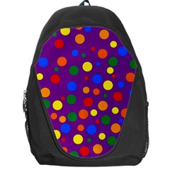 Gay Pride Rainbow Multicolor Dots Backpack Bag by VernenInk