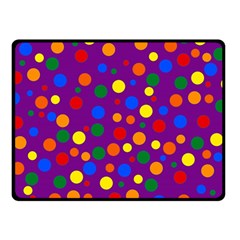 Gay Pride Rainbow Multicolor Dots Double Sided Fleece Blanket (small)  by VernenInk