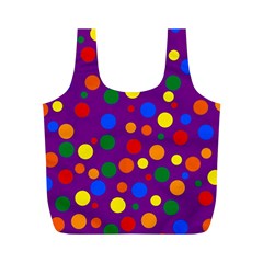 Gay Pride Rainbow Multicolor Dots Full Print Recycle Bag (m) by VernenInk