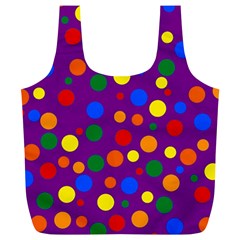 Gay Pride Rainbow Multicolor Dots Full Print Recycle Bag (xl) by VernenInk