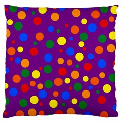 Gay Pride Rainbow Multicolor Dots Standard Flano Cushion Case (one Side) by VernenInk