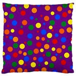 Gay Pride Rainbow Multicolor Dots Large Flano Cushion Case (One Side) Front