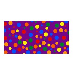 Gay Pride Rainbow Multicolor Dots Satin Wrap by VernenInk