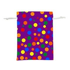 Gay Pride Rainbow Multicolor Dots Lightweight Drawstring Pouch (l) by VernenInk