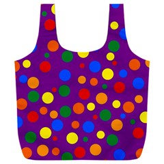 Gay Pride Rainbow Multicolor Dots Full Print Recycle Bag (xxxl) by VernenInk