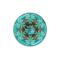 Blue Florals As A Ornate Contemplative Collage Hat Clip Ball Marker