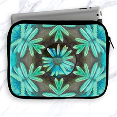 Blue Florals As A Ornate Contemplative Collage Apple iPad 2/3/4 Zipper Cases