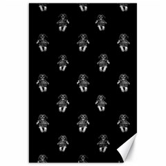 Creepy Skull Doll Motif Print Pattern Canvas 20  X 30 