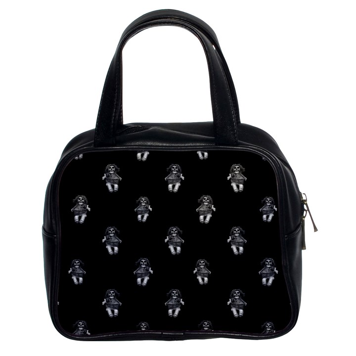 Creepy Skull Doll Motif Print Pattern Classic Handbag (Two Sides)