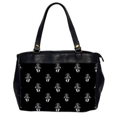 Creepy Skull Doll Motif Print Pattern Oversize Office Handbag (2 Sides) by dflcprintsclothing