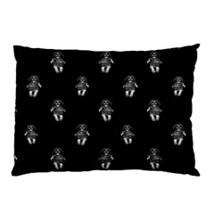 Creepy Skull Doll Motif Print Pattern Pillow Case (two Sides) by dflcprintsclothing