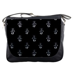 Creepy Skull Doll Motif Print Pattern Messenger Bag by dflcprintsclothing