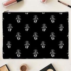 Creepy Skull Doll Motif Print Pattern Cosmetic Bag (xxxl) by dflcprintsclothing