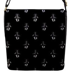 Creepy Skull Doll Motif Print Pattern Flap Closure Messenger Bag (s) by dflcprintsclothing