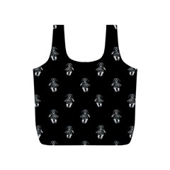 Creepy Skull Doll Motif Print Pattern Full Print Recycle Bag (s) by dflcprintsclothing