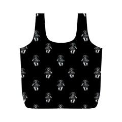 Creepy Skull Doll Motif Print Pattern Full Print Recycle Bag (m) by dflcprintsclothing