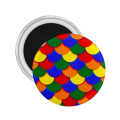 Gay Pride Scalloped Scale Pattern 2 25  Magnets by VernenInk