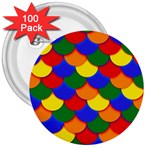 Gay Pride Scalloped Scale Pattern 3  Buttons (100 pack)  Front