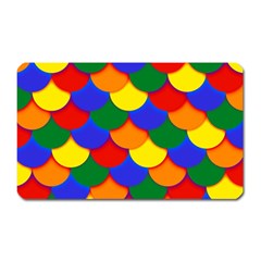 Gay Pride Scalloped Scale Pattern Magnet (rectangular) by VernenInk