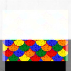 Gay Pride Scalloped Scale Pattern Rectangular Jigsaw Puzzl by VernenInk