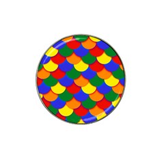 Gay Pride Scalloped Scale Pattern Hat Clip Ball Marker (4 Pack) by VernenInk