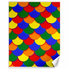 Gay Pride Scalloped Scale Pattern Canvas 12  X 16  by VernenInk