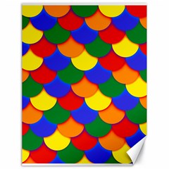 Gay Pride Scalloped Scale Pattern Canvas 18  X 24  by VernenInk