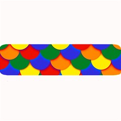 Gay Pride Scalloped Scale Pattern Large Bar Mats by VernenInk