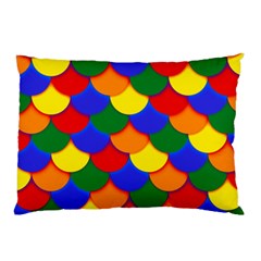 Gay Pride Scalloped Scale Pattern Pillow Case by VernenInk