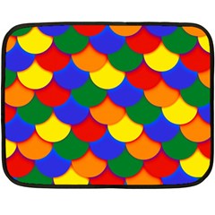 Gay Pride Scalloped Scale Pattern Double Sided Fleece Blanket (mini)  by VernenInk