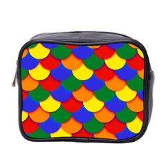 Gay Pride Scalloped Scale Pattern Mini Toiletries Bag (two Sides) by VernenInk