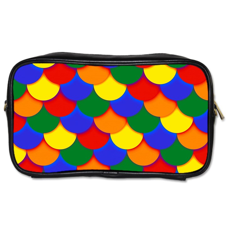 Gay Pride Scalloped Scale Pattern Toiletries Bag (One Side)